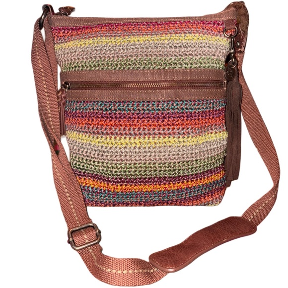 The Sak Multicolor Crochet Crossbody Bag w/ Tassel & Beads - Picture 1 of 6